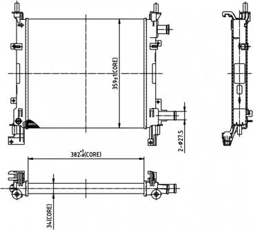 Hart 605 568 - Radiator, mühərrikin soyudulması furqanavto.az