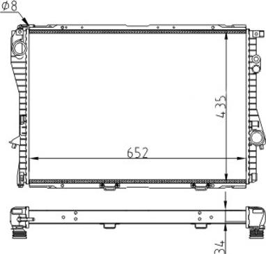 Hart 605 667 - Radiator, mühərrikin soyudulması furqanavto.az