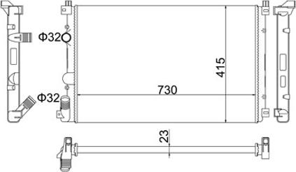 Hart 605 896 - Radiator, mühərrikin soyudulması furqanavto.az