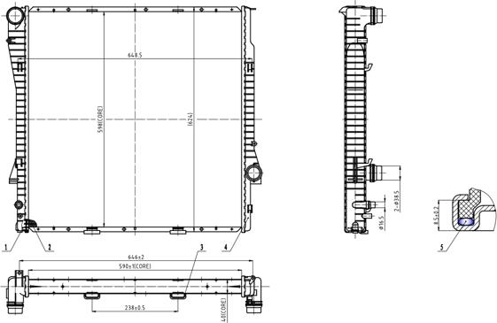 Hart 605 815 - Radiator, mühərrikin soyudulması furqanavto.az