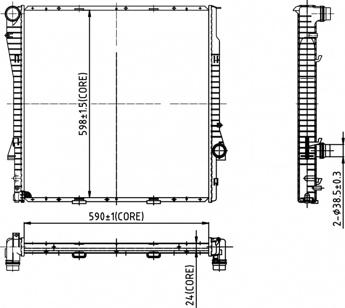 Hart 605 813 - Radiator, mühərrikin soyudulması furqanavto.az