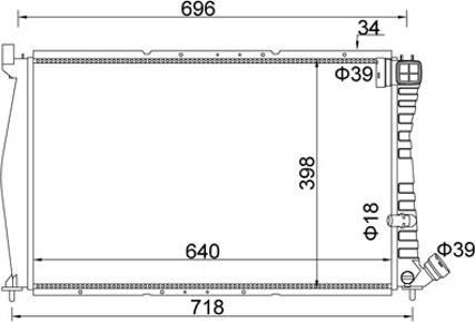 Hart 605 882 - Radiator, mühərrikin soyudulması furqanavto.az