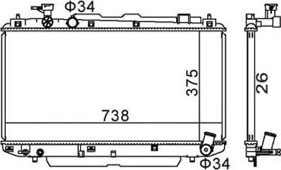 Hart 606 455 - Radiator, mühərrikin soyudulması furqanavto.az