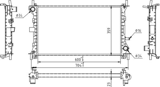 Hart 606 413 - Radiator, mühərrikin soyudulması furqanavto.az