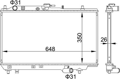 Hart 606 433 - Radiator, mühərrikin soyudulması furqanavto.az