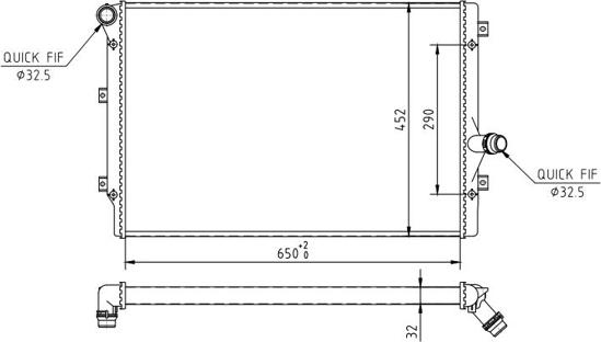 Hart 606 522 - Radiator, mühərrikin soyudulması furqanavto.az