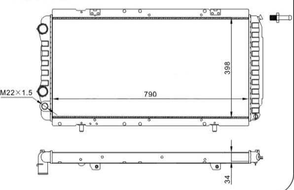 Hart 600 919 - Radiator, mühərrikin soyudulması furqanavto.az