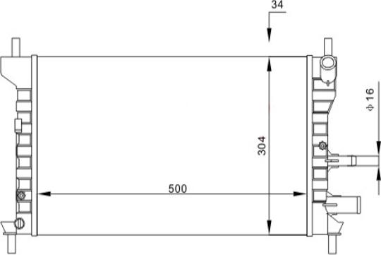 Hart 600 935 - Radiator, mühərrikin soyudulması furqanavto.az