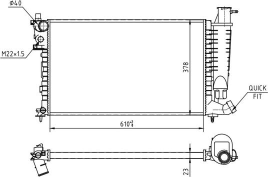 Hart 600 489 - Radiator, mühərrikin soyudulması furqanavto.az