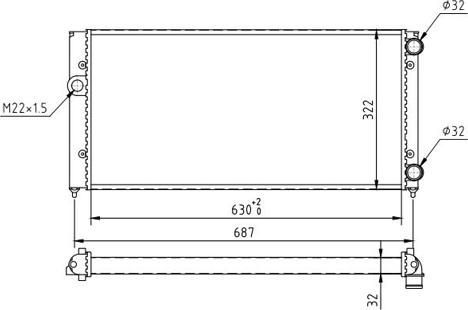 Hart 600 519 - Radiator, mühərrikin soyudulması furqanavto.az