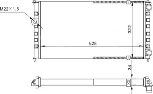 Hart 600 725 - Radiator, mühərrikin soyudulması furqanavto.az