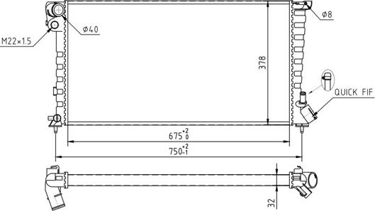 Hart 601 911 - Radiator, mühərrikin soyudulması furqanavto.az