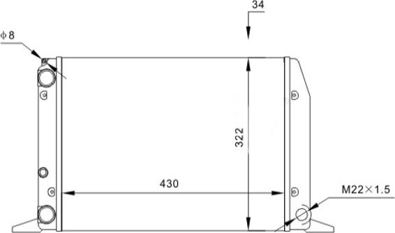 Hart 601 458 - Radiator, mühərrikin soyudulması furqanavto.az