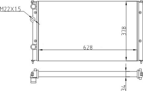 Hart 601 512 - Radiator, mühərrikin soyudulması furqanavto.az