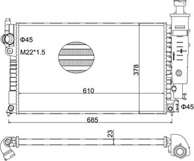 Hart 601 636 - Radiator, mühərrikin soyudulması furqanavto.az