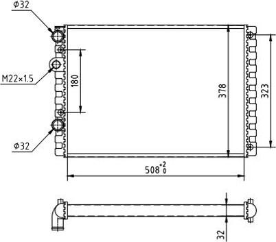 Hart 601 817 - Radiator, mühərrikin soyudulması furqanavto.az