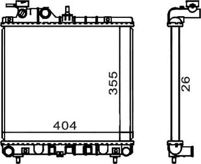 Hart 601 835 - Radiator, mühərrikin soyudulması furqanavto.az