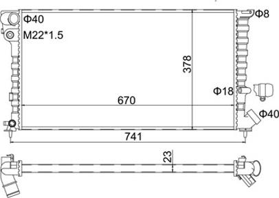 Hart 601 388 - Radiator, mühərrikin soyudulması furqanavto.az