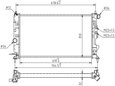 Hart 603 491 - Radiator, mühərrikin soyudulması furqanavto.az