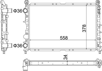 Hart 603 457 - Radiator, mühərrikin soyudulması furqanavto.az