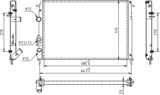 Hart 603 410 - Radiator, mühərrikin soyudulması furqanavto.az