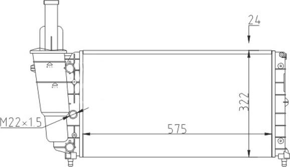 Hart 603 568 - Radiator, mühərrikin soyudulması furqanavto.az