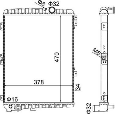 Hart 603 054 - Radiator, mühərrikin soyudulması furqanavto.az