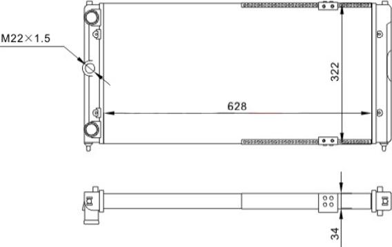 Hart 603 199 - Radiator, mühərrikin soyudulması furqanavto.az