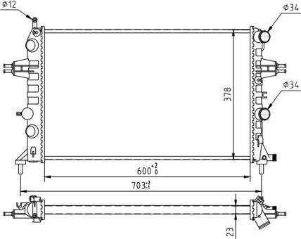 Hart 603 193 - Radiator, mühərrikin soyudulması furqanavto.az