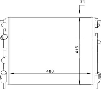 Hart 603 114 - Radiator, mühərrikin soyudulması furqanavto.az