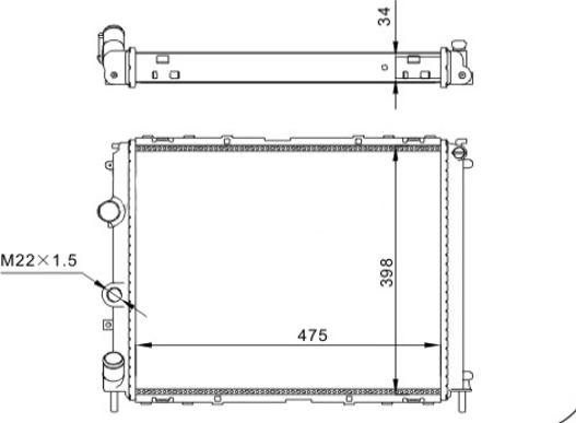 Hart 603 127 - Radiator, mühərrikin soyudulması furqanavto.az