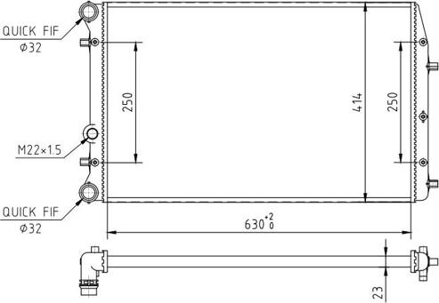 Hart 603 175 - Radiator, mühərrikin soyudulması furqanavto.az