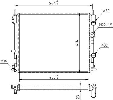 Hart 603 883 - Radiator, mühərrikin soyudulması furqanavto.az