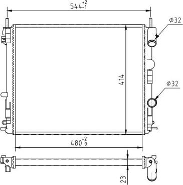 Hart 603 882 - Radiator, mühərrikin soyudulması furqanavto.az