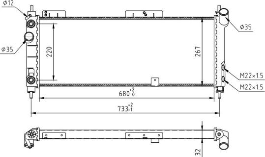 Hart 603 367 - Radiator, mühərrikin soyudulması furqanavto.az