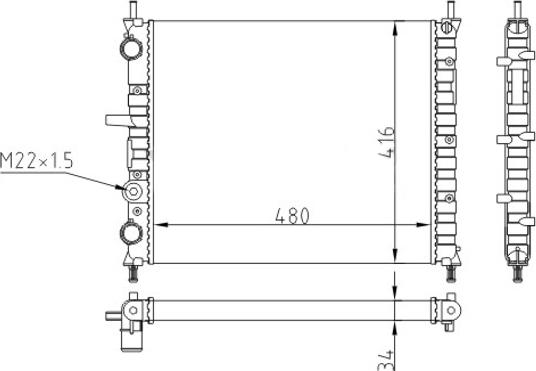 Hart 603 318 - Radiator, mühərrikin soyudulması furqanavto.az