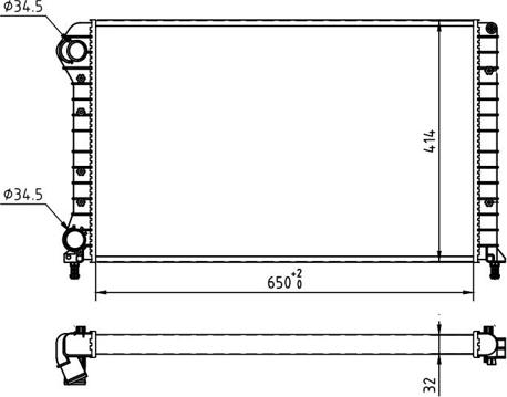 Hart 603 320 - Radiator, mühərrikin soyudulması furqanavto.az