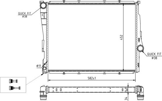 Hart 603 374 - Radiator, mühərrikin soyudulması furqanavto.az