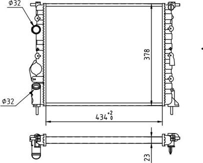 Hart 603 285 - Radiator, mühərrikin soyudulması furqanavto.az