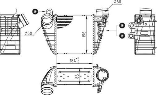 Hart 603 736 - Intercooler, şarj cihazı furqanavto.az