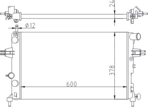 Hart 602 014 - Radiator, mühərrikin soyudulması furqanavto.az