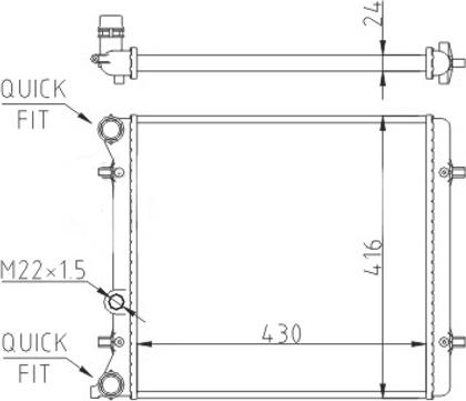 Hart 602 016 - Radiator, mühərrikin soyudulması furqanavto.az