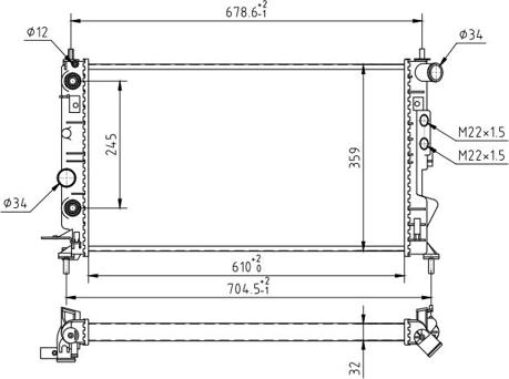 Hart 602 079 - Radiator, mühərrikin soyudulması furqanavto.az