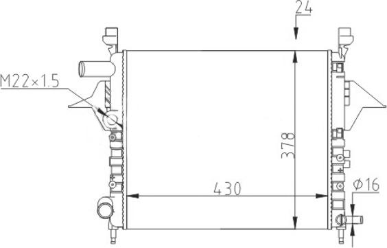 Hart 602 162 - Radiator, mühərrikin soyudulması furqanavto.az