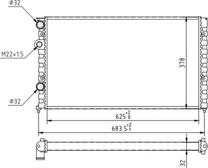 Hart 602 109 - Radiator, mühərrikin soyudulması furqanavto.az