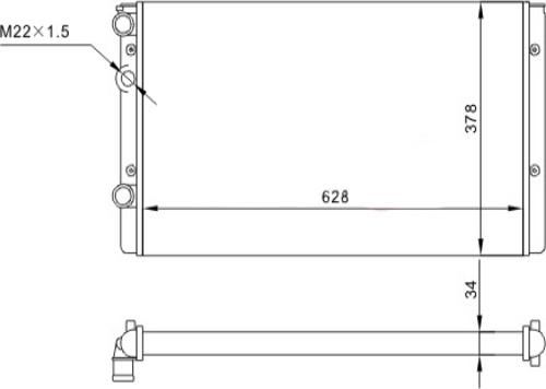 Hart 602 108 - Radiator, mühərrikin soyudulması furqanavto.az