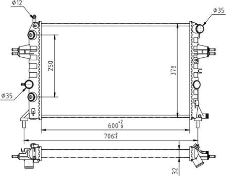 Hart 602 103 - Radiator, mühərrikin soyudulması furqanavto.az