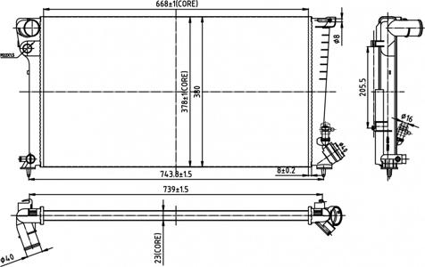 Hart 602 127 - Radiator, mühərrikin soyudulması furqanavto.az