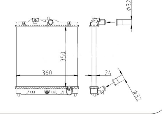 Hart 602 172 - Radiator, mühərrikin soyudulması furqanavto.az