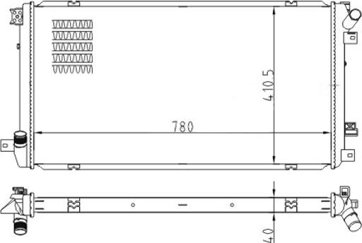 Hart 616 612 - Radiator, mühərrikin soyudulması furqanavto.az